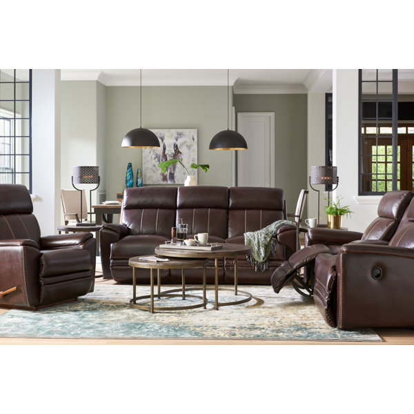LaZBoy Talladega Leather Match Reclining Sofa & Reviews Wayfair
